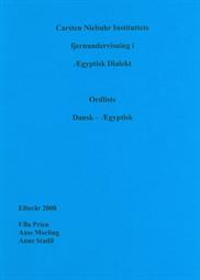 Ægyptisk dialekt. Ordliste Dansk-Ægyptisk