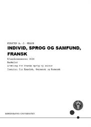 Individ, sprog og samfund, fransk ES26
