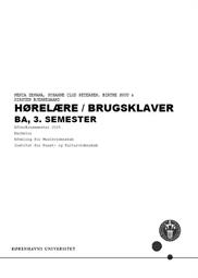 Hørelære/brugsklaver BA, 3. semester ES25