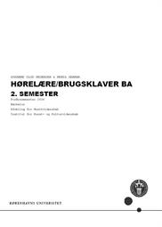 Hørelære/brugsklaver BA, 2. semester FS26