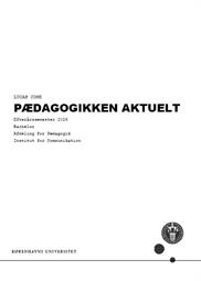 Pædagogikken Aktuelt ES26