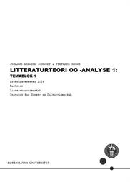 Litteraturteori og -analyse 1: Temablok 1 ES26
