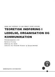 Teoretisk indføring i ledelse, organisation og kommunikation ES26