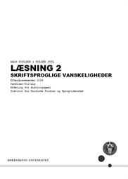 Læsning 2. Skriftsproglige vanskeligheder ES26