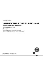 Antikkens fortællekunst. Litteraturhistorisk emnekursus 1. (ES26)